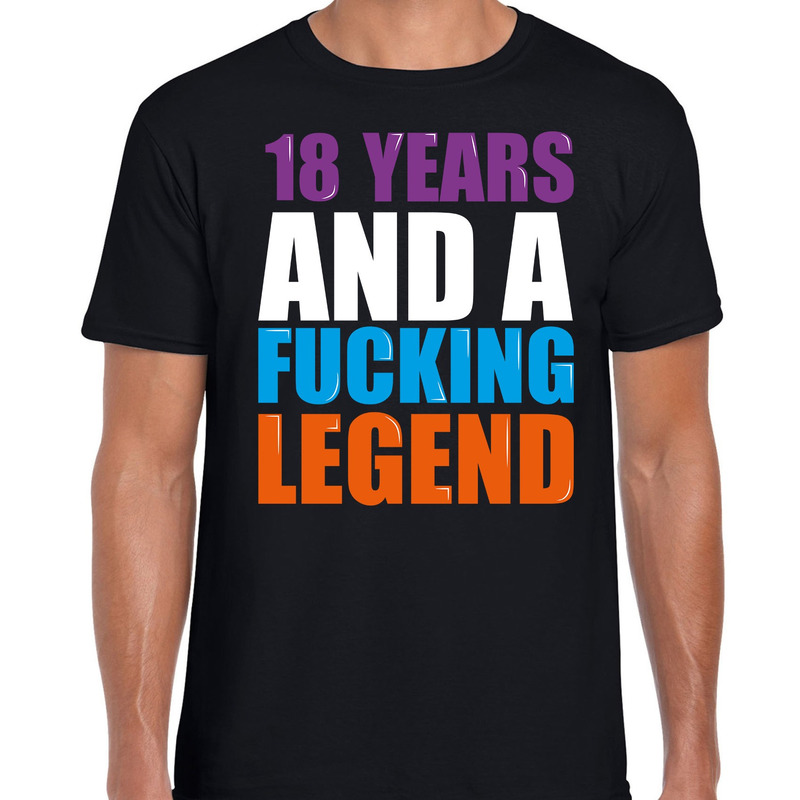 18 year legend-18 jaar legende cadeau t-shirt zwart heren