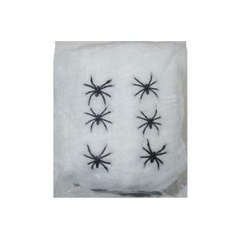 3x Spinnenweb versiering met spinnen