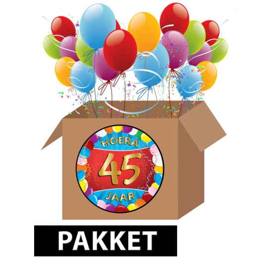 Nieuw Verjaardag 45 jaar pakket in oranje artikelen winkel Oranjeshopper PA-16