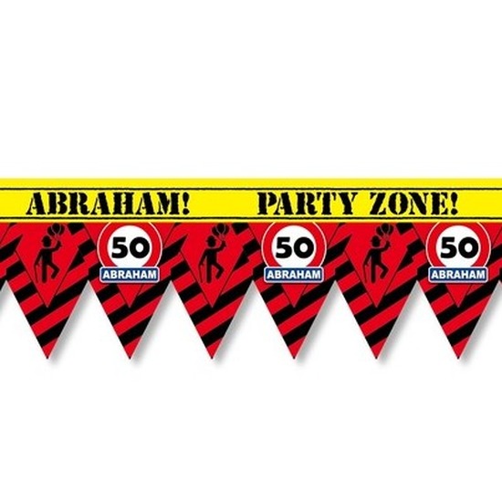 50 Abraham party tape-markeerlint waarschuwing 12 m versiering