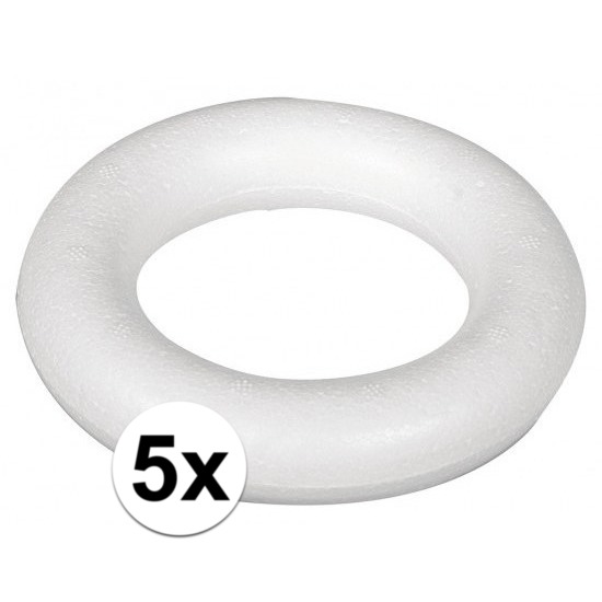 5x Piepschuim ringen 22 cm