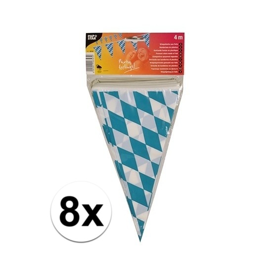 8x Vlaggenlijn met Beieren motief