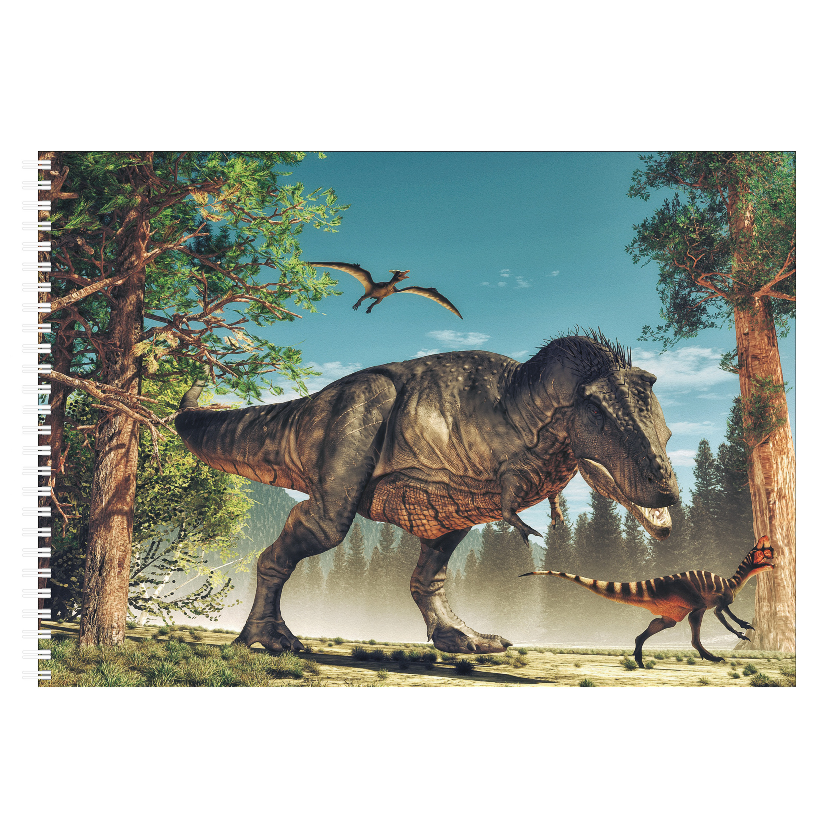 A4 dinosaurus schetsboek- tekenboek- kleurboek- schetsblok wit papier