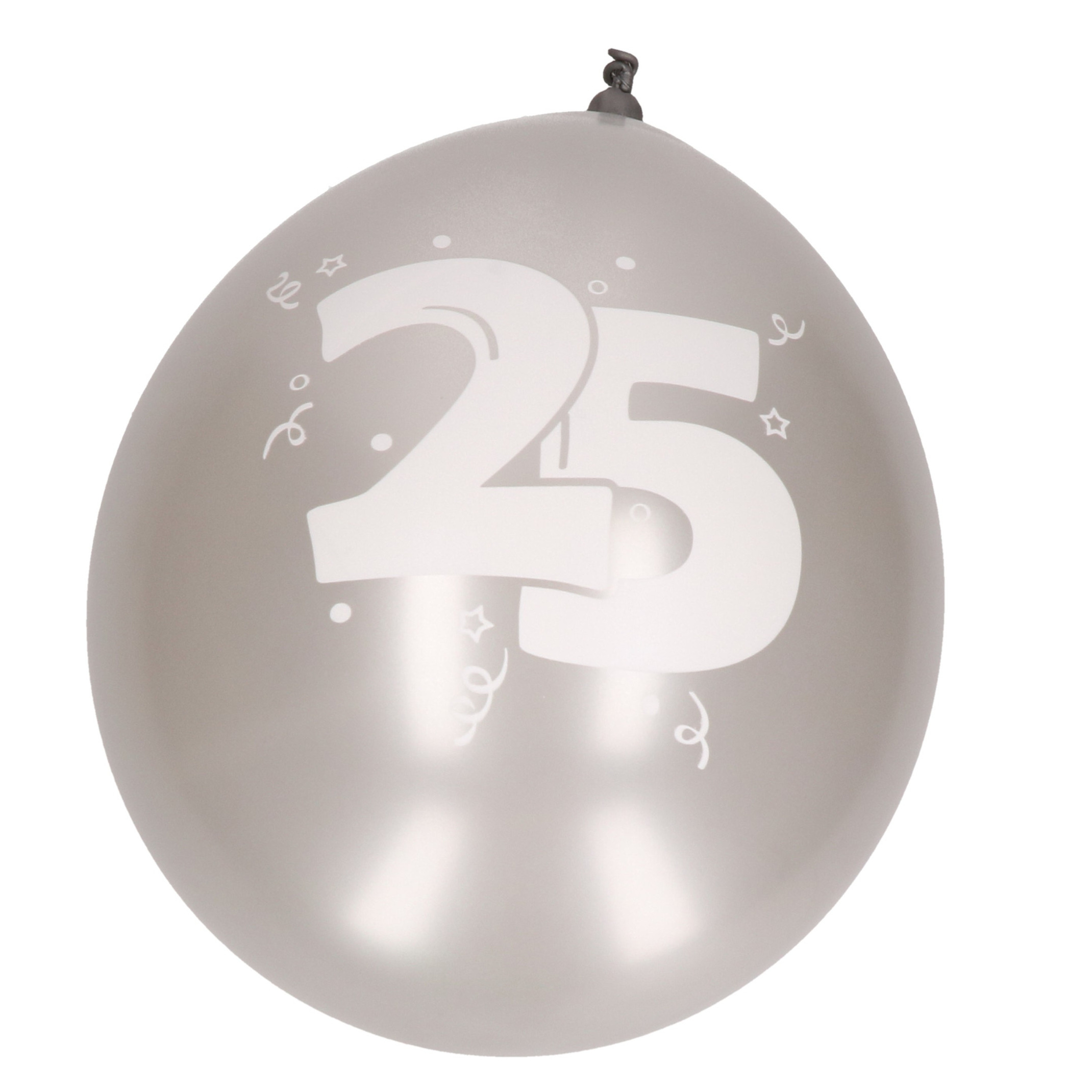 Ballonnen 25 jaar in het zilver 8x