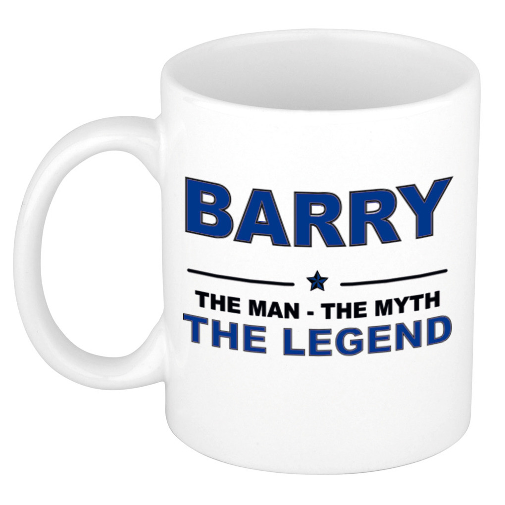 Barry The man, The myth the legend bedankt cadeau mok-beker 300 ml keramiek