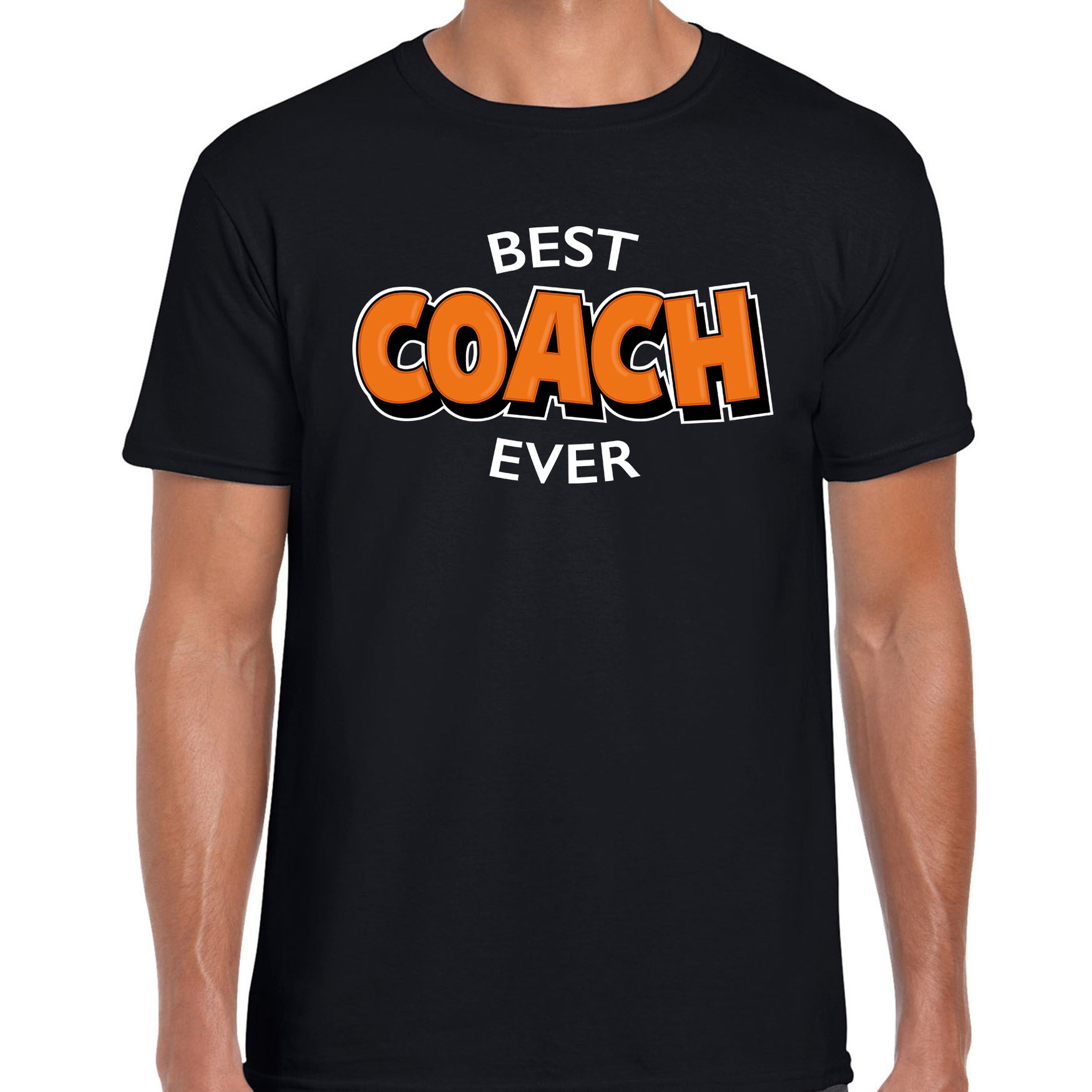 Best coach ever - beste coach ooit cadeau t-shirt zwart voor heren