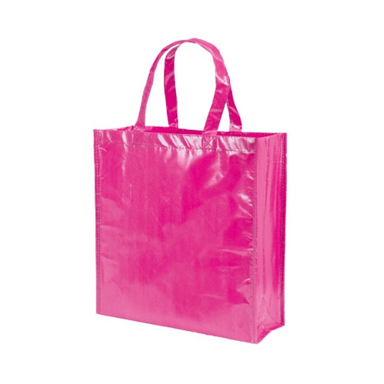 Boodschappentassen shoppers fuchsia roze 38 cm