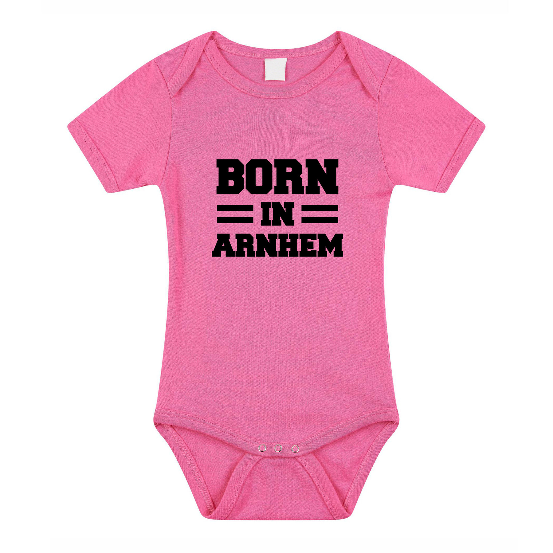 Born in Arnhem cadeau baby rompertje roze meisjes