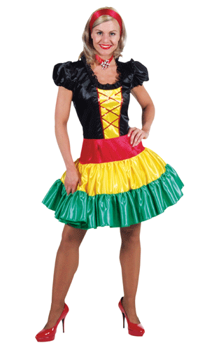 Carnavals jurk in Limburg kleuren