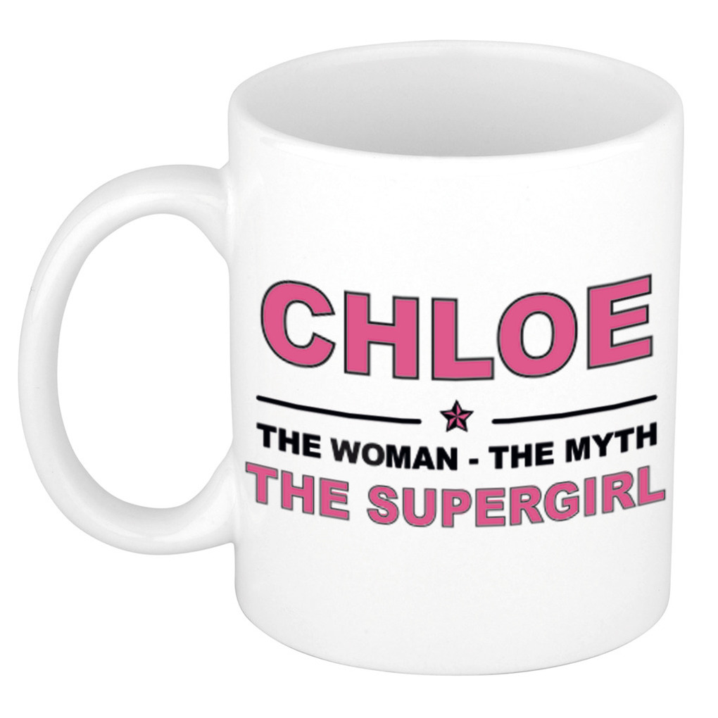 Chloe The woman, The myth the supergirl bedankt cadeau mok-beker 300 ml keramiek