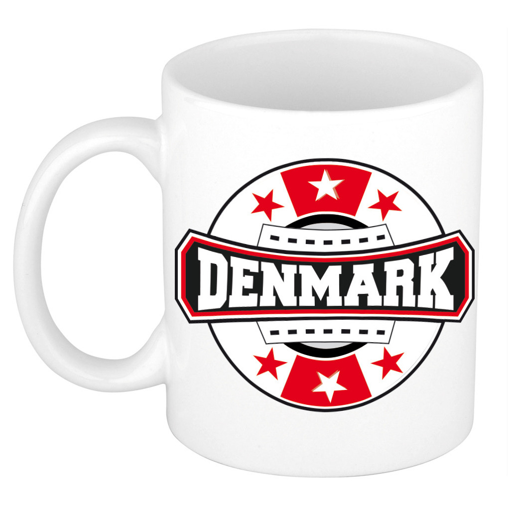 Denmark-Denemarken embleem mok-beker 300 ml