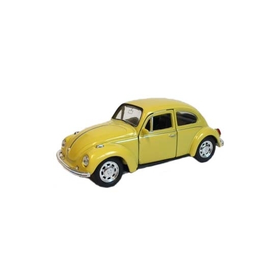 Die-cast Volkswagen Beetle speelgoedauto geel 12 cm