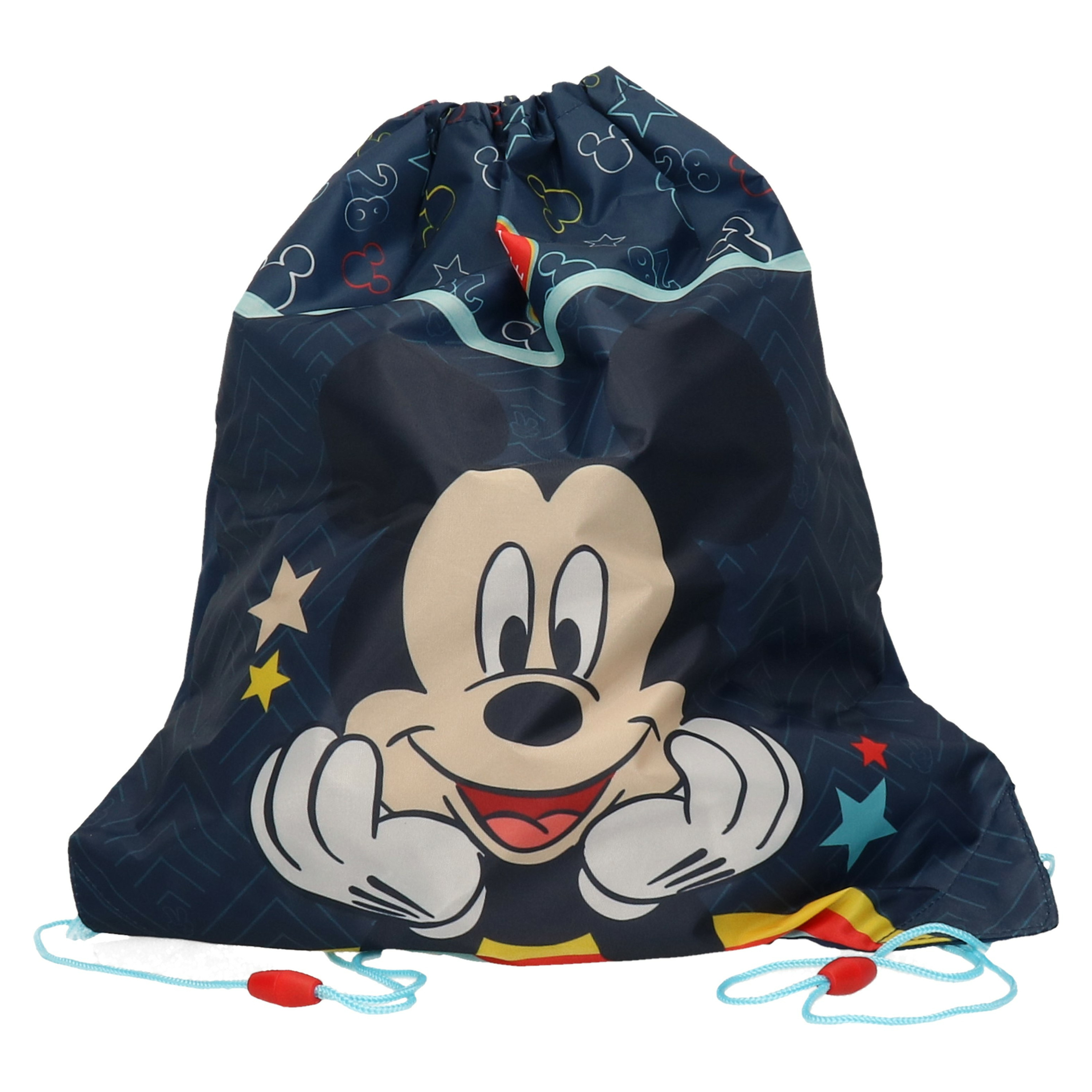 Disney Mickey Mouse gymtas-rugzak-rugtas voor kinderen blauw polyester 44 x 37 cm