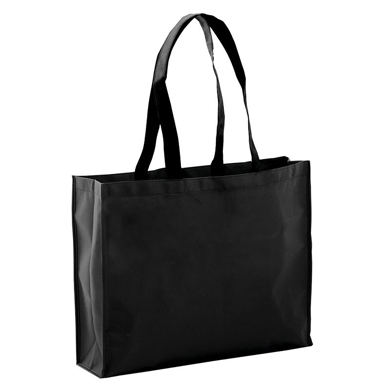 Draagtas-schoudertas-boodschappentas in de kleur zwart 40 x 32 x 11 cm