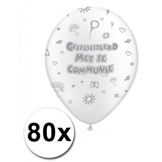 Eerste communie ballonnen 80 stuks