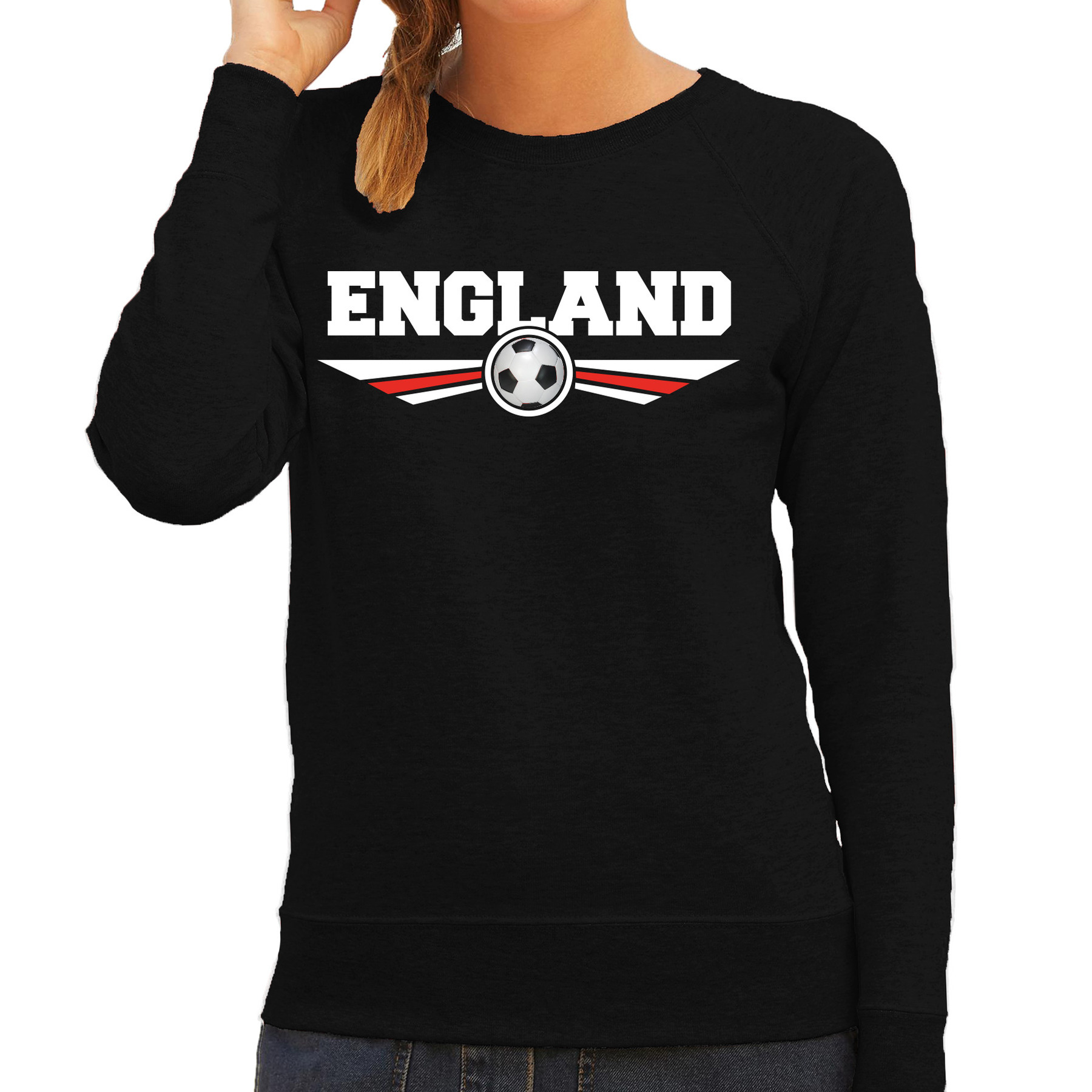 Engeland-England landen-voetbal sweater zwart dames