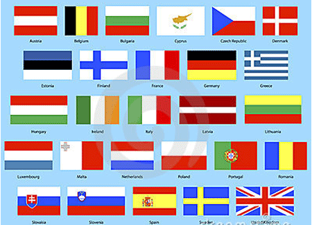 Vlaggen pakket Europese unie