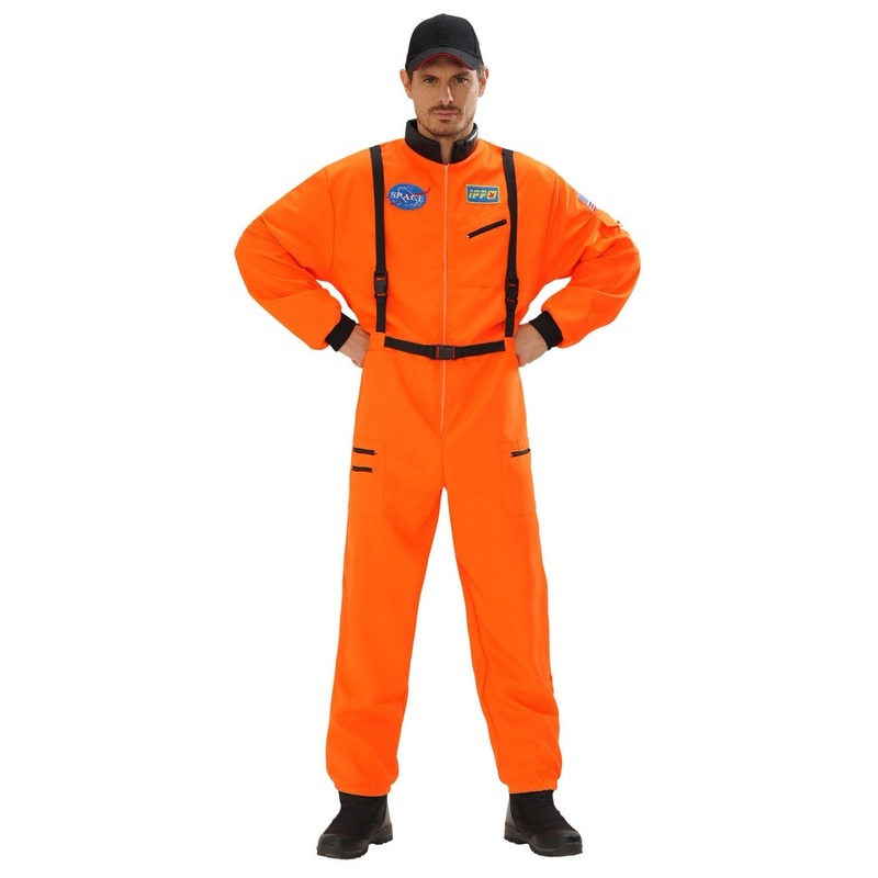 Feest kleding ruimtevaart kostuum oranje