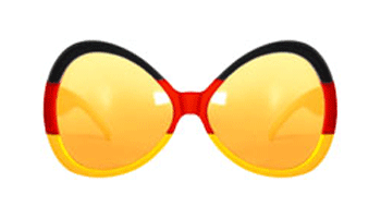 Feestbrillen zwart-rood-geel