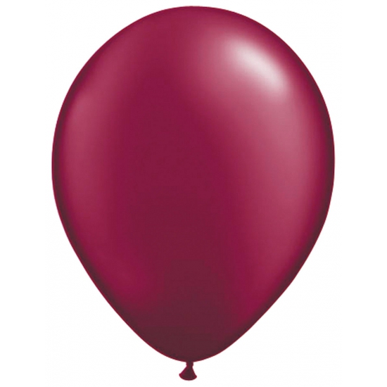 Feestversiering helium ballonnen donkerrood 50 stuks