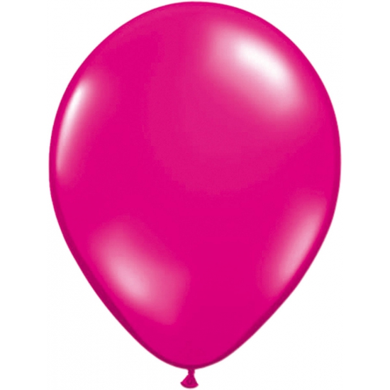 Feestversiering helium ballonnen magenta 50 stuks