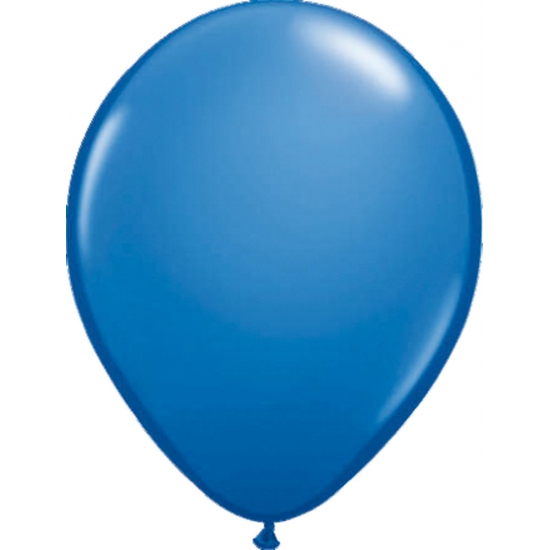 Feestversiering helium ballonnen metallic blauw 50 stuks