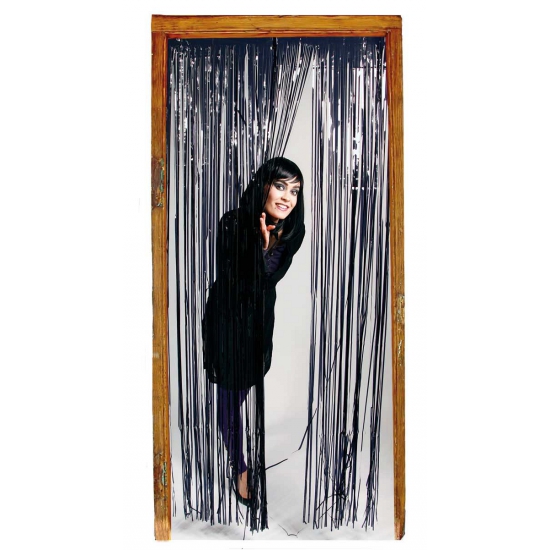 Folie deurgordijn zwarte versiering 200 cm