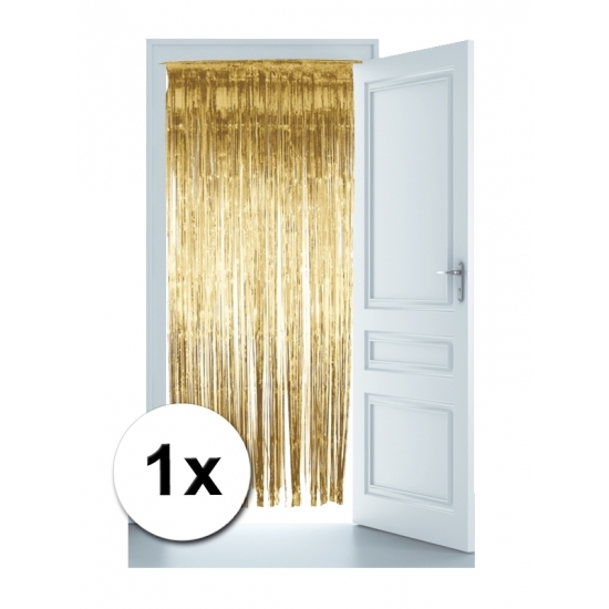 Glitter deurgordijnen in het goud