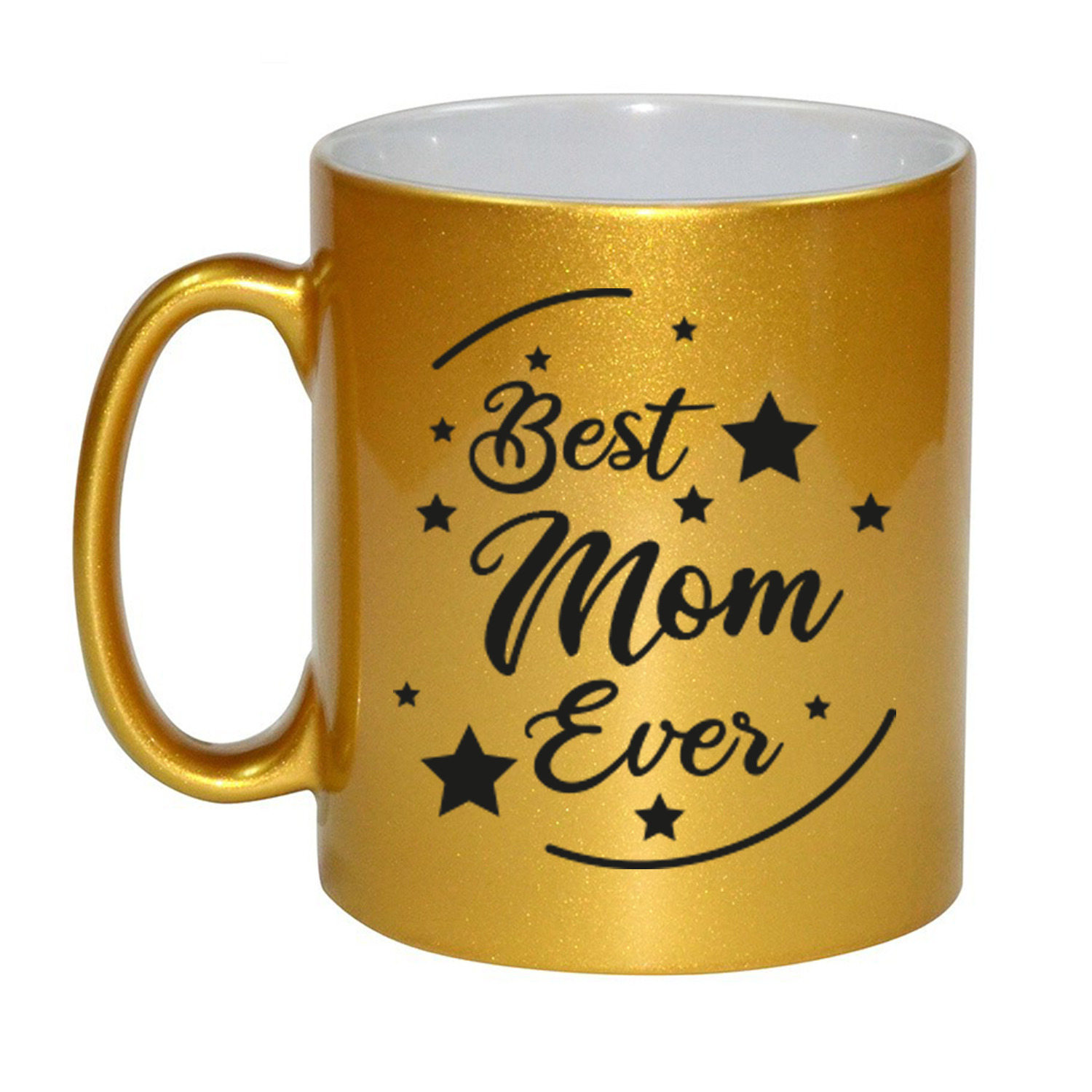 Gouden Best Mom Ever cadeau koffiemok-theebeker 330 ml