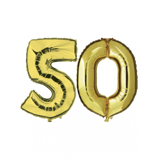 Gouden opblaasbare 50 folie ballonnen
