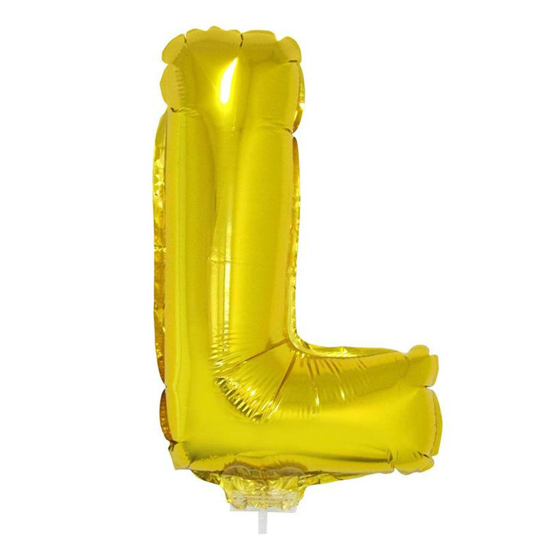 Gouden opblaasbare letter ballon L