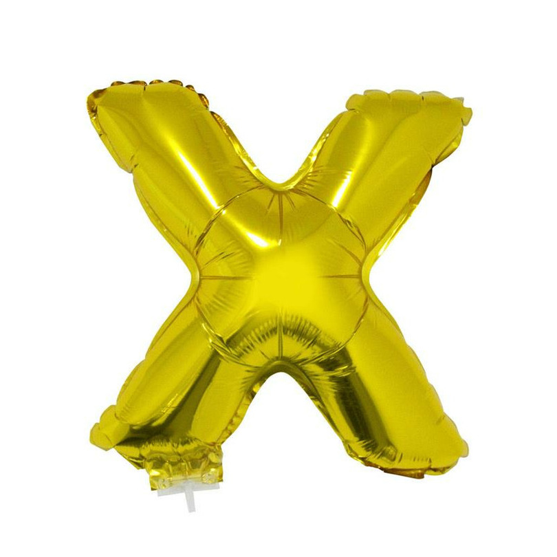 Gouden opblaasbare letter ballon X