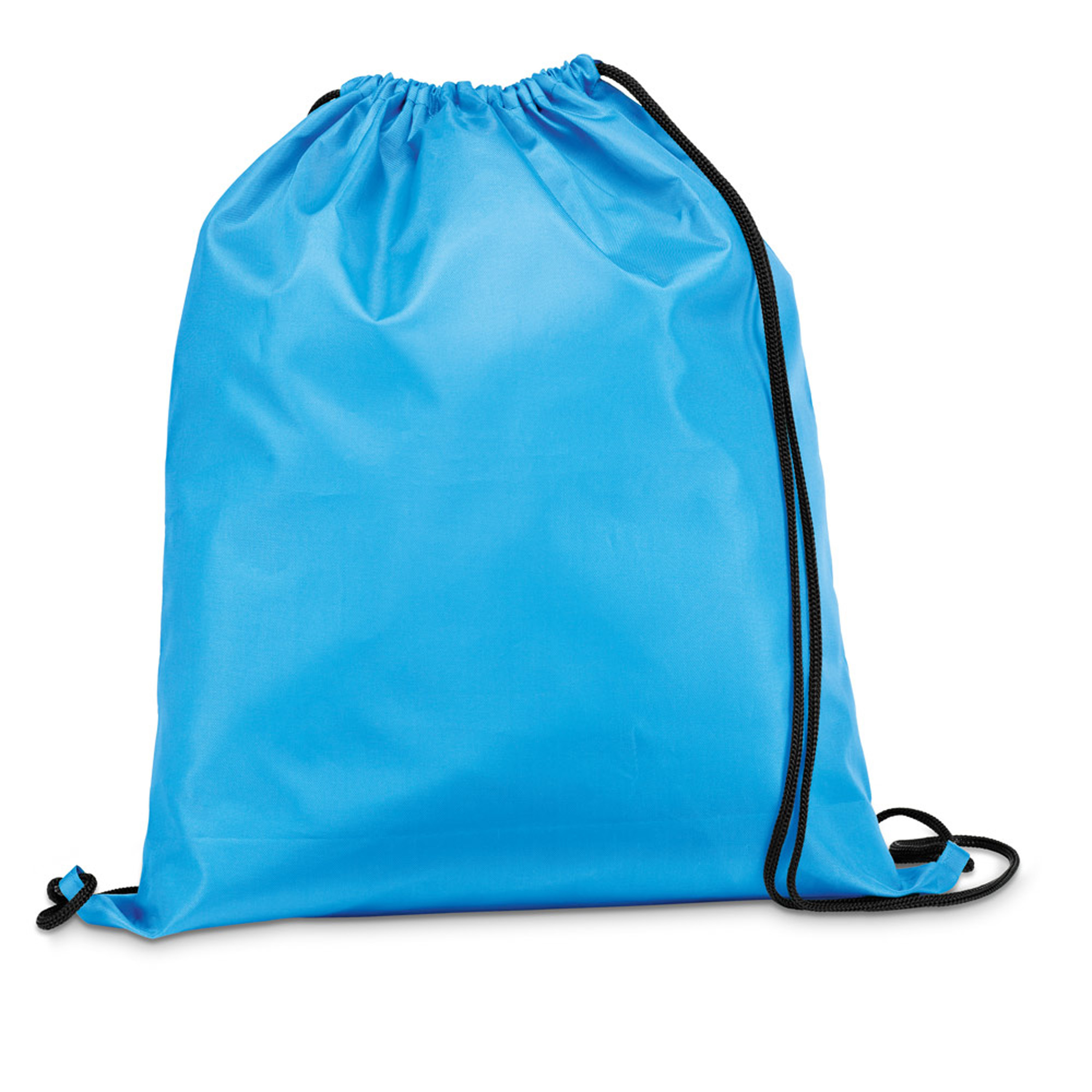 Gymtas-lunchtas-zwemtas met rijgkoord voor kinderen lichtblauw 35 x 41 cm
