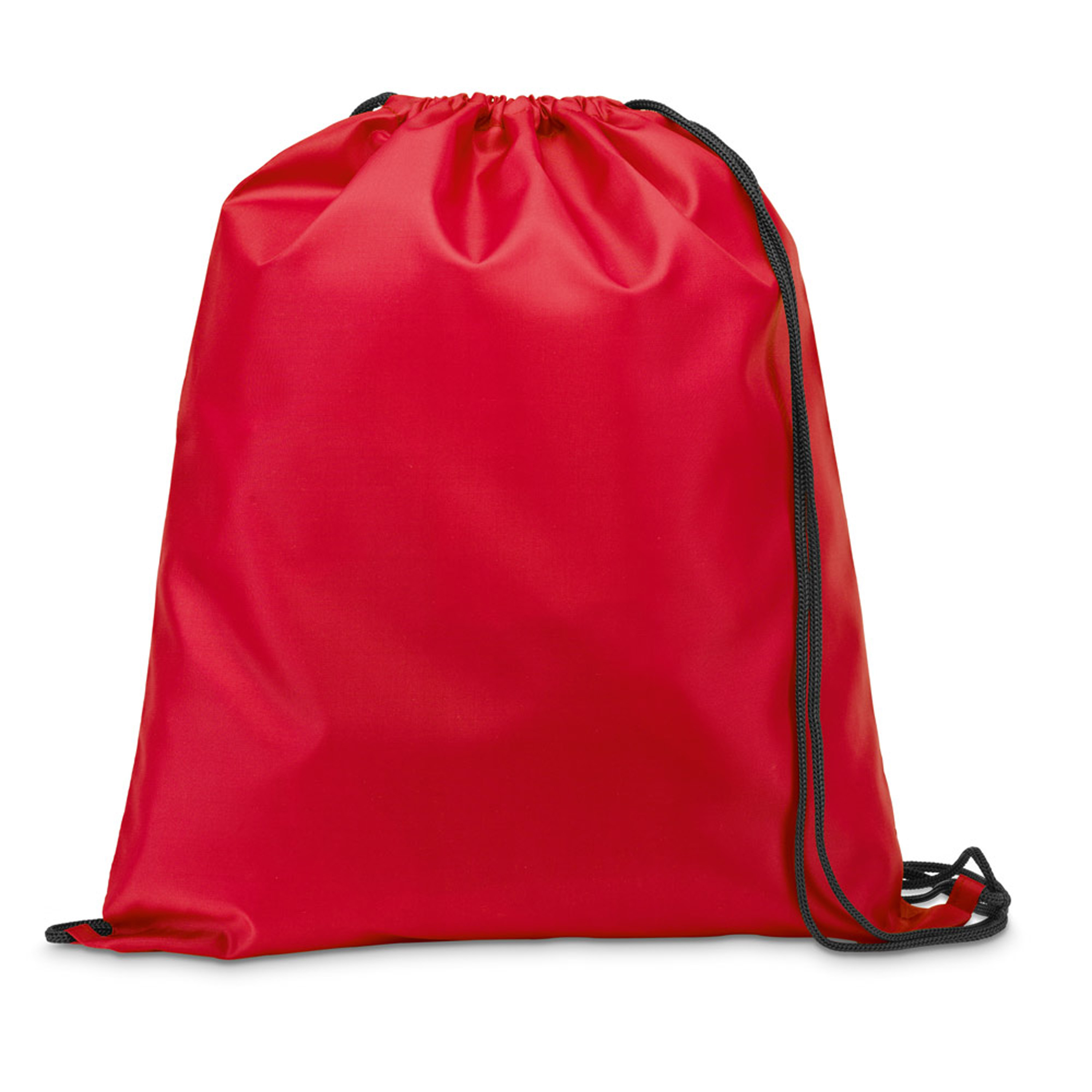Gymtas-lunchtas-zwemtas met rijgkoord voor kinderen rood 35 x 41 cm