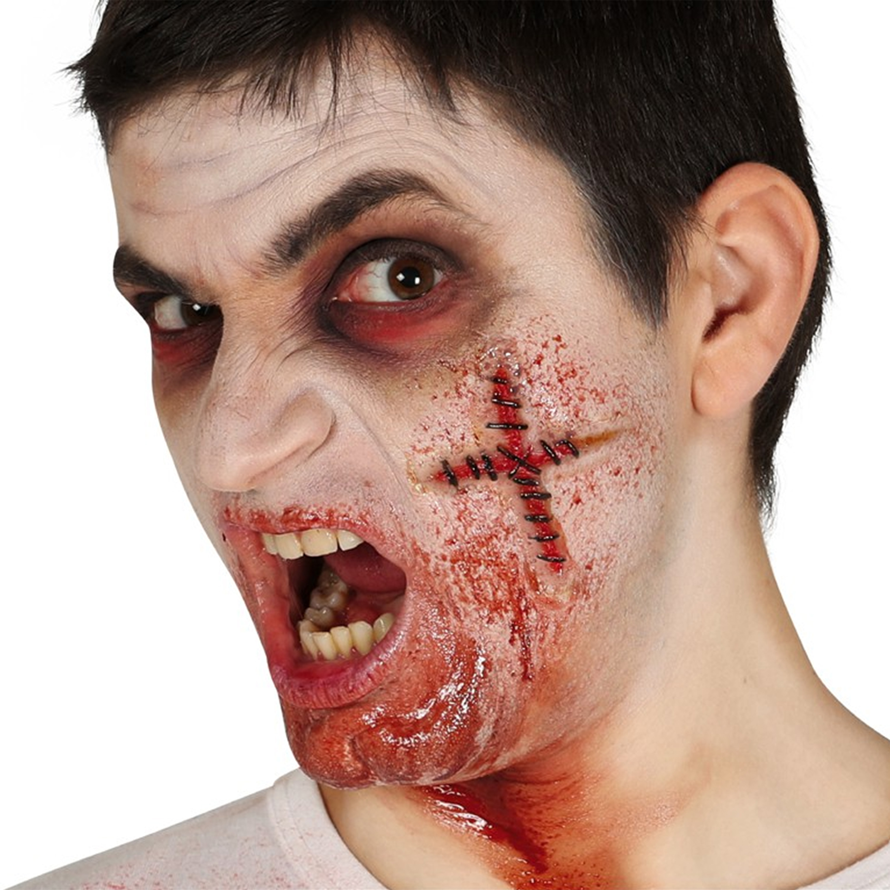 Halloween nep wond litteken incl. lijm bloed Horror thema