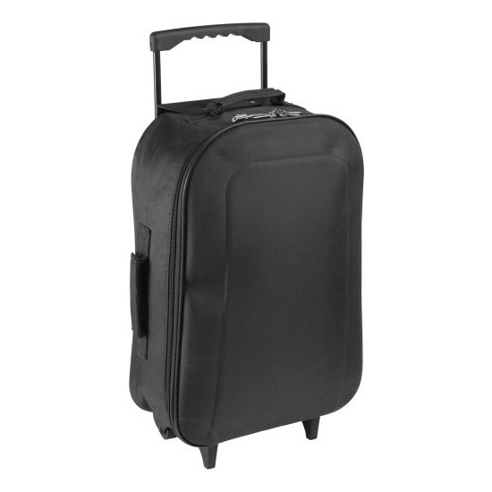 Handbagage reiskoffer-trolley zwart 46 cm