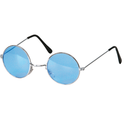 Hippie bril met blauwe glazen