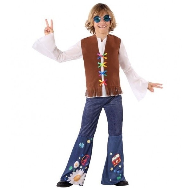 Hippie-Flower Power verkleed kostuum voor jongens