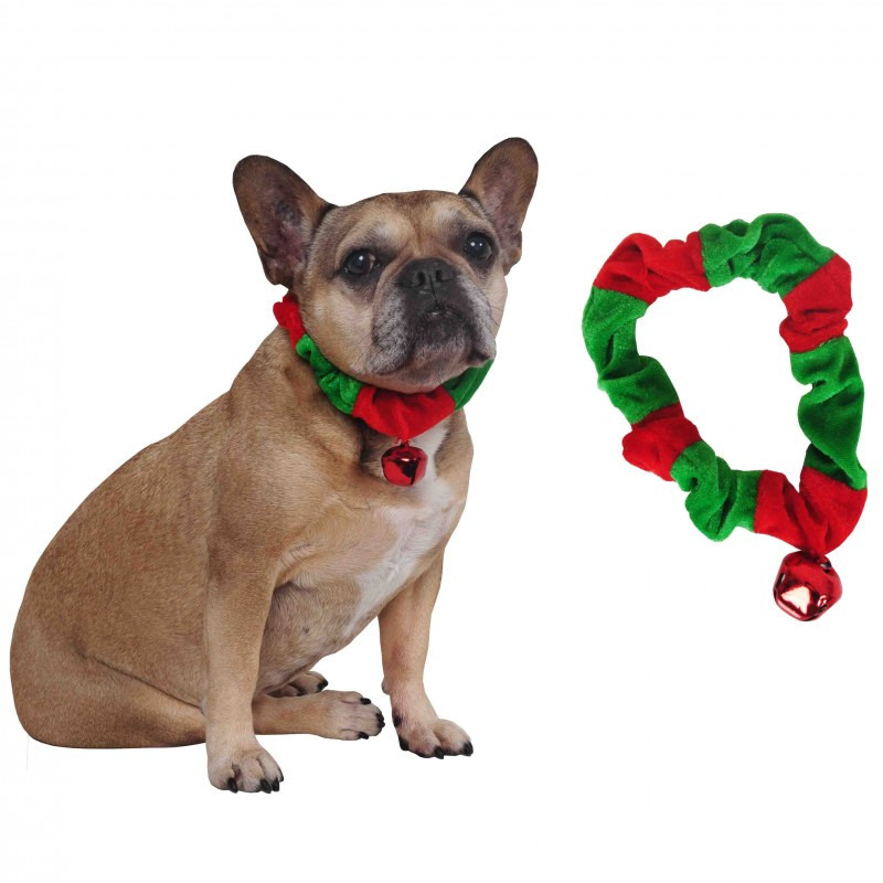 Honden verkleed halsband Kerst met belletje