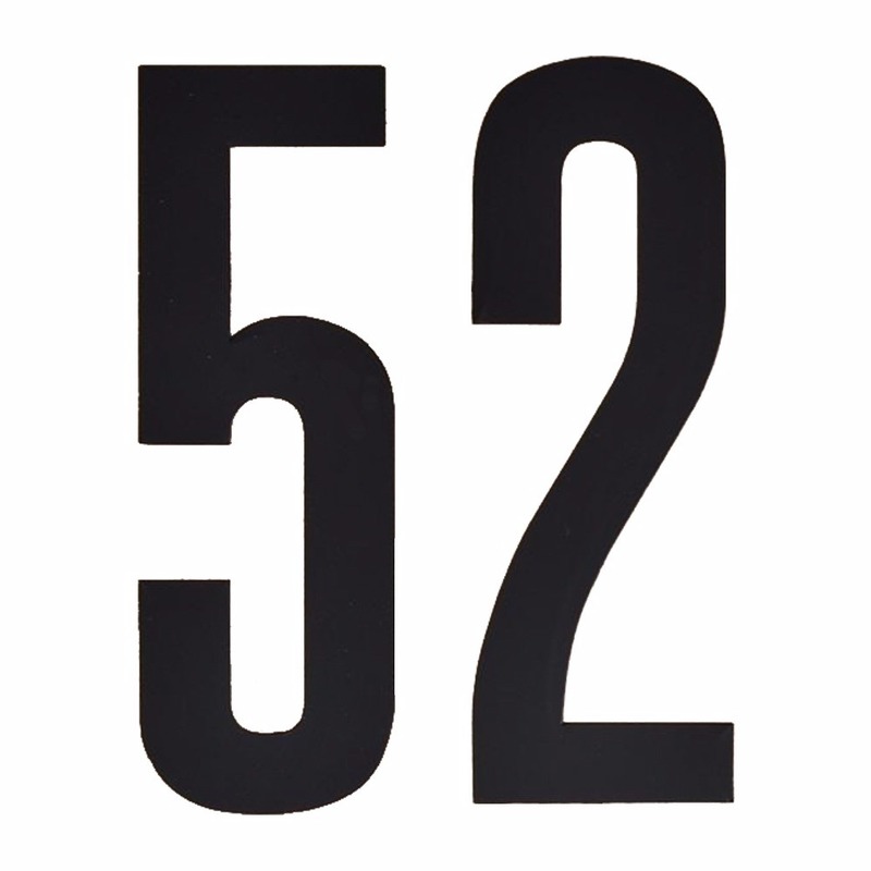 Huisnummer stickers nummer 52