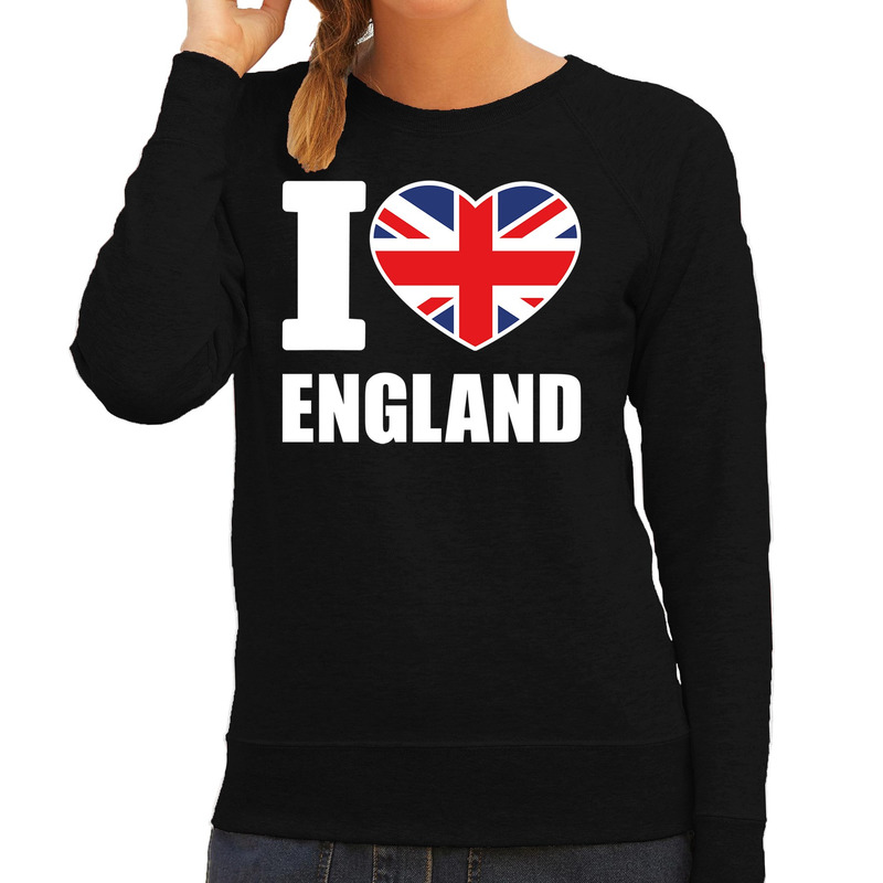 I love England sweater-trui zwart voor dames