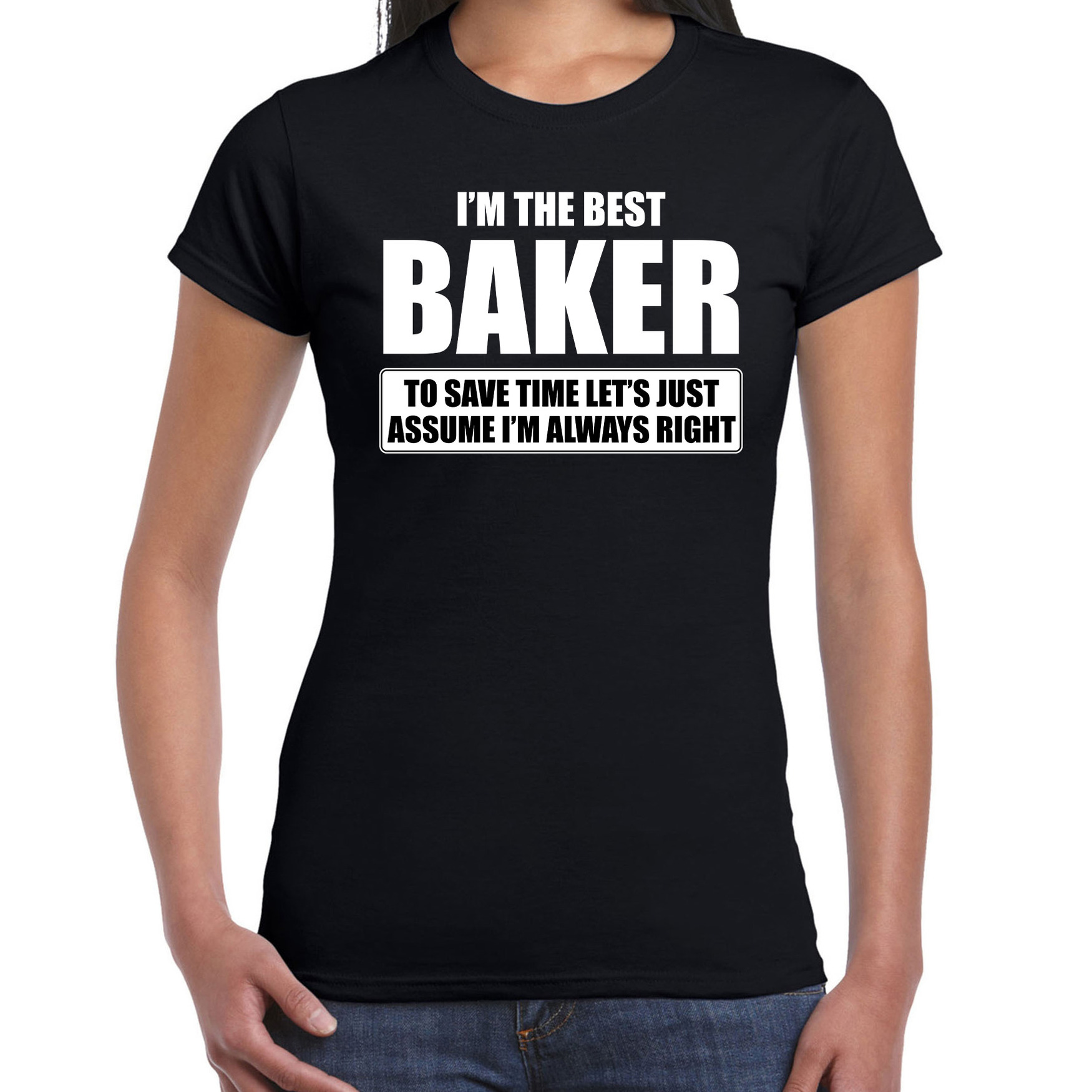 I'm the best baker t-shirt zwart dames De beste bakker cadeau
