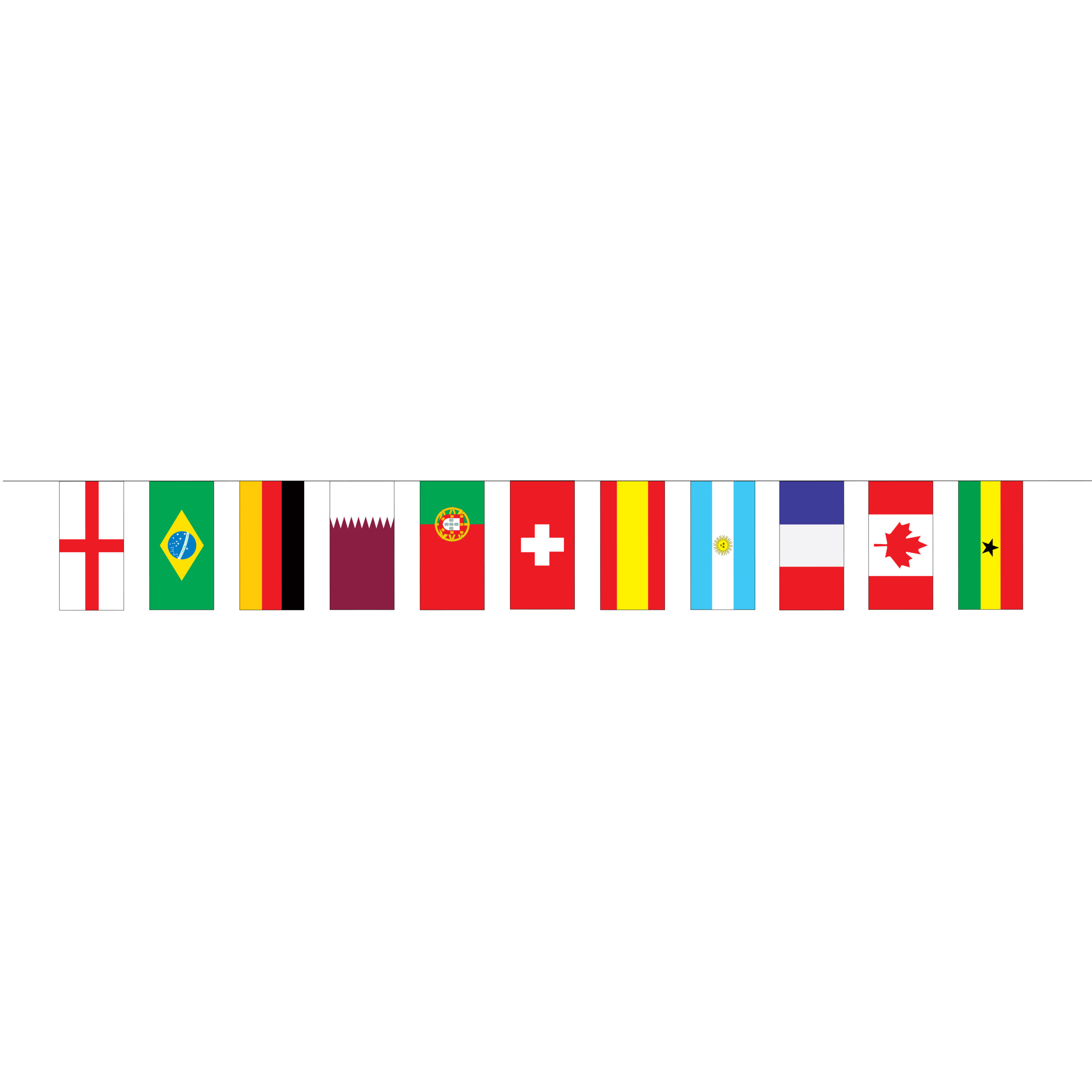 Internationale landenvlaggen vlaggenlijn-slinger 10 meter