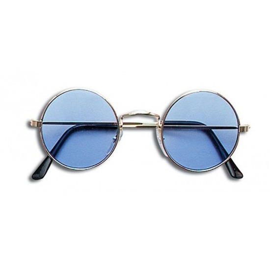 John Lennon bril met blauwe glazen