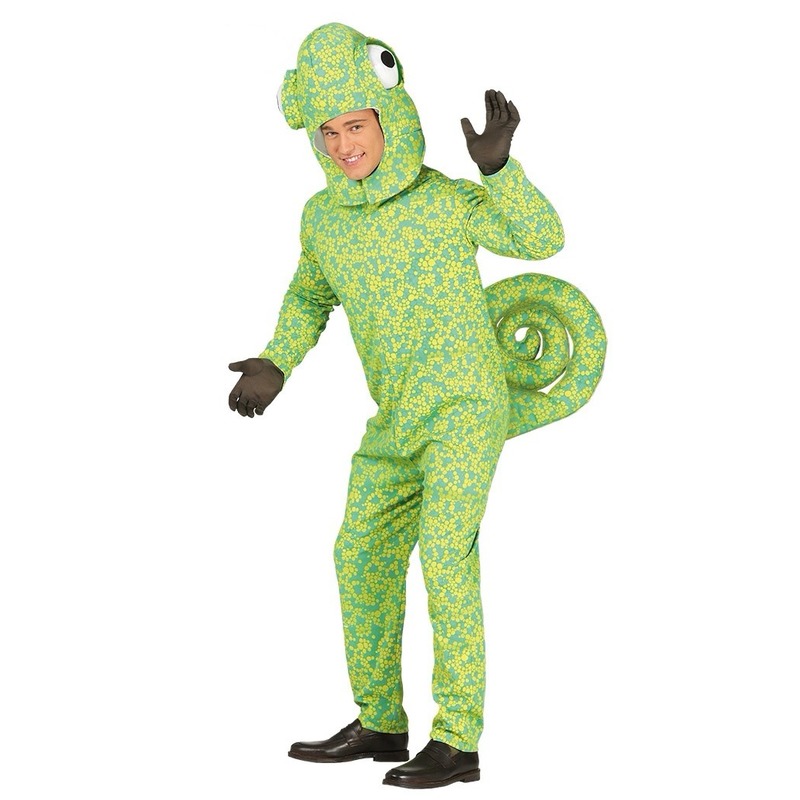 Kameleon outfit groen voor volwassenen