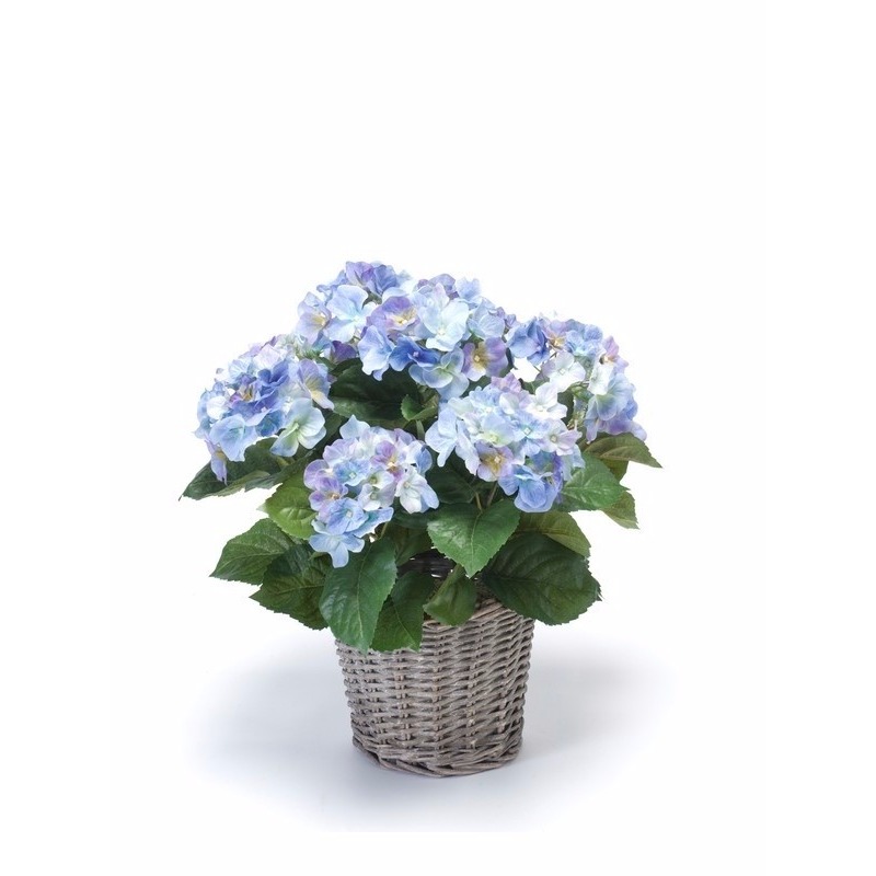 Kantoor decoratie Hortensia blauw 45 cm