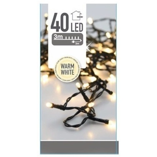 Kerst verlichting 40 LED lampjes wit