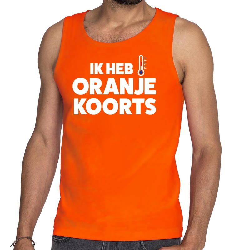 Koningsdag Oranje koorts tanktop - mouwloos shirt oranje heren