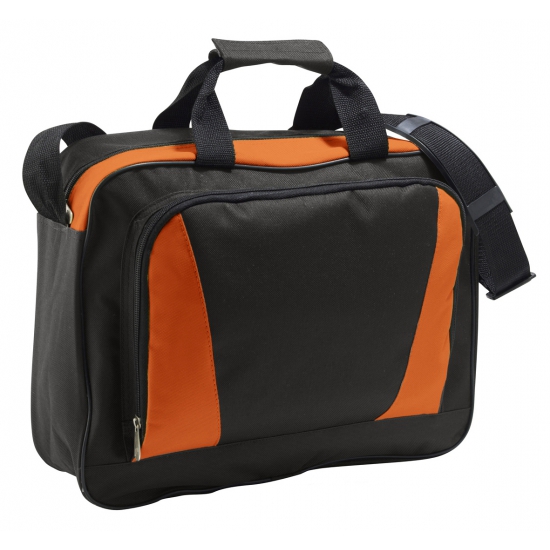 Laptop tas oranje-zwart 40 cm