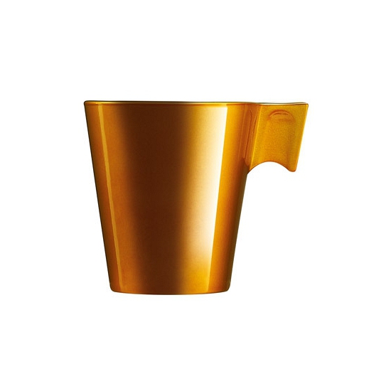Lungo koffie bekers goud metallic 220 ml